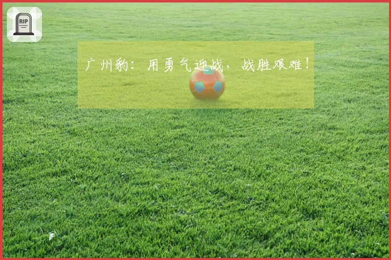 广州豹：用勇气迎战，战胜艰难！